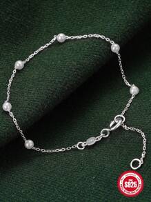 1PC s925 Sterling Silver Elegant Bracelet For Woman Daily Decoration Fine Bracelet