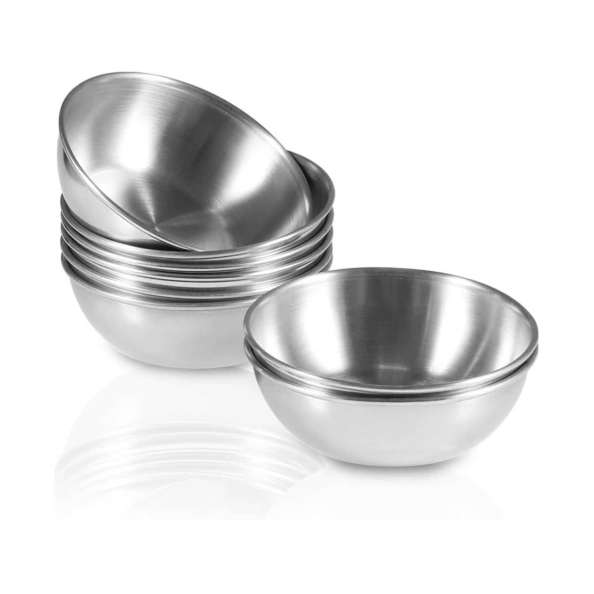 2pcs Stainless Steel Silver Sauce Dishes! Elegantly Place On Your Table