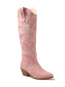 西式夏季靴款,選配膝上、中筒、踝短、摩托及切爾西靴 - 粉色 - 查看 5