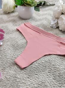 Women's Seamless Microfiber Panties | Women's Briefs - Pink - View 5