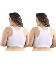 Plus Size Sports Bras - Weiss - Übersicht 2