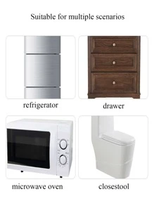 Simple Cabinet & Drawer Lock For Babies And Toddlers, Prevent Pinching, Suitable For Refrigerator, Cabinet Door, Wardrobe, Drawer - White - View 4