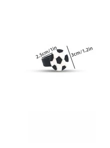 6入組軟pvc運動球形裝飾戒指(籃球,足球,橄欖球),派對小禮物 - 彩色 - 查看 2