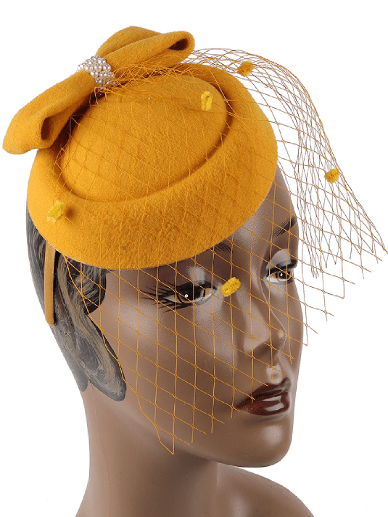 Fascinator Hats for Women 20s 50s Vintage Pillbox Hat Kentucky Derby