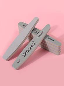 klimonla 10Pcs/Set Sponge Nail Buffer 220/280 Grit Nail Buffer Block Double Sided Nail File Buffer For Shaping And Smoothing Nail Surface, Sanding Block And Diamond Shaped Nail File Included - Grey - View 2