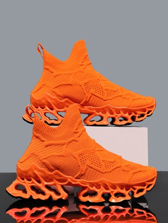 Męskie letnie, oddychające siateczkowe trampki Buty do biegania Blade Buty sportowe Skarpety Grube buty