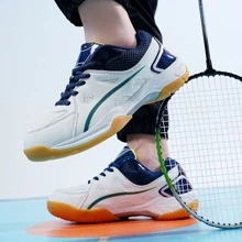 新款女子羽毛球鞋,專業排球和乒乓球鞋,透氣運動鞋,適用於比賽和訓練 - 墨綠色 - 查看 1
