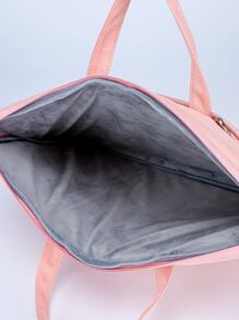 纯色简约笔记本电脑包笔记本电脑内胆包电脑包适用于学校学生教室笔记本电脑包教室包教师收纳包教室收纳包 - 粉色 - 查看 5