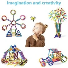 Juguete De Alivio Del Estrés, Varita Mágica Con Características Inteligentes, Bloques De Ensamblaje Diy Con 100 Piezas/paquete Para Niños - Multicolor - Ver 7
