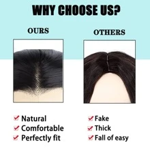 13x4前蕾絲假髮人類頭髮自然黑色長款直發24英寸()預拔毛中間部分透明蕾絲假髮,合適的適用於日常穿著適合女士 - 黑色 - 查看 4