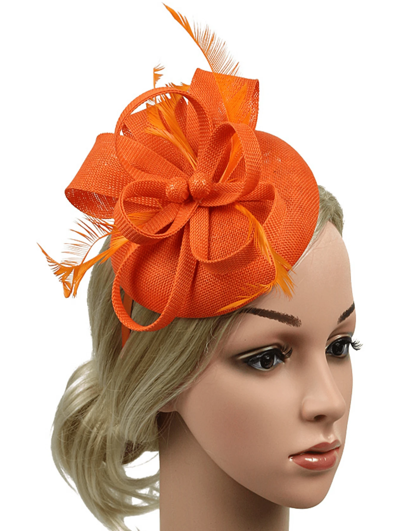 Fascinator Hat Tea Party Hats Perfect for Weddings,Parties Orange