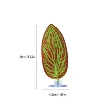 1入養魚人工模擬產卵葉,水族箱裝飾人工水生植物,攀爬寵物餵食葉,鬥魚休息與孵化葉,魚缸床 - 綠色 - 查看 3