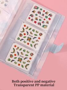 klimonla Hộp đựng sticker dán móng tay, kiểu dáng đơn giản, tươi mới, album hoa dán, 20 trang với 120 khe đựng thẻ, họa tiết bướm, một bộ, dùng cho phòng ngủ, nhà cửa, phòng tắm, phòng màu hồng, trang trí phòng khách, đồ dùng du lịch, túi quà, quà tặng cho mẹ, bố, nam giới, bạn bè, giáo viên, sinh nhật, đám cưới, bàn làm việc, kệ, phụ kiện, hộp quà, quà tặng ngộ nghĩnh, lưu trữ, trang trí phòng. - Màu xanh lam - Xem 3