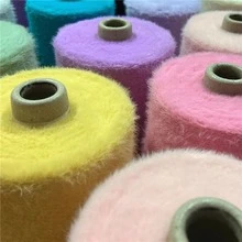 1入2cm短毛絨假貂皮絨毛裙,柔軟暖和的尼龍天鵝絨毛線,適用於diy围巾、披肩、夾克和外套的編織