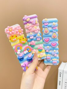 30 Piezas Lila De Pelo Para Niñas Con Dibujos Animados Dulces - Multicolor - Ver 7