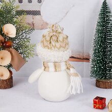 1隻聖誕毛絨玩具聖誕老人或雪人娃娃裝飾禮物飾品