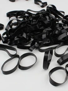 450 pezzi Elastici per capelli in plastica nera spessa, elastici per capelli larghi per donne, fermacode per coda di cavallo, elastici per capelli, scrunchies, corde per capelli, accessori per capelli per palestra e sport