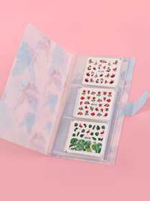 klimonla Hộp đựng sticker dán móng tay, kiểu dáng đơn giản, tươi mới, album hoa dán, 20 trang với 120 khe đựng thẻ, họa tiết bướm, một bộ, dùng cho phòng ngủ, nhà cửa, phòng tắm, phòng màu hồng, trang trí phòng khách, đồ dùng du lịch, túi quà, quà tặng cho mẹ, bố, nam giới, bạn bè, giáo viên, sinh nhật, đám cưới, bàn làm việc, kệ, phụ kiện, hộp quà, quà tặng ngộ nghĩnh, lưu trữ, trang trí phòng. - Màu xanh lam - Xem 1