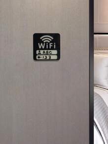 Wifi Network Identification, Wifi Password And Signal Symbol Sticker, Blackboard Sticker With White Board Pen - 1pc - Multicolor - View 5