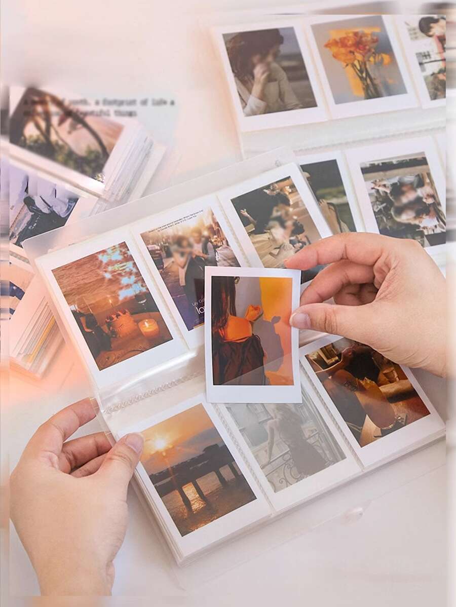 Kpop Hình chụp Thẻ Tập ảnh Với 120 Máy đánh bạc - Mờ Ví thẻ Đối với Danh thiếp Lưu trữ - trắng - Xem 1
