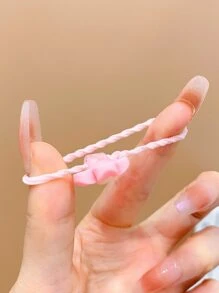 30pcs Cute Pink Floral Hair Scrunchies For Women