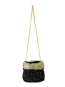 Little Girls' Gorgeous Lily Satin Fluffy Dress With Free Bag, Random Cut Flower Pattern - Green - View 4