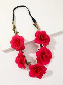 1 Miếng Của phụ nữ Đúng mốt Đàn hồi Dây buộc tóc Với Hoa hồng Hoa Đồ trang trí , Thích hợp Đối với bờ biển Kỳ nghỉ , Chụp ảnh , Lễ hội , Buổi tiệc Và Mặc hàng ngày In Phong cách Bohemian - Nhiều màu - Xem 2