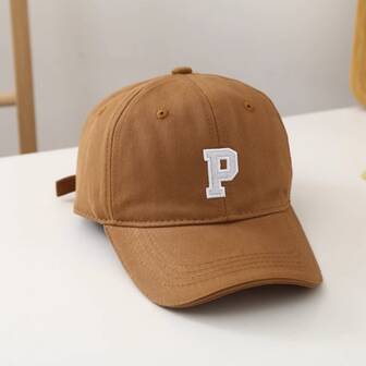 1 pieza Sombrero contra sol de niños con con bordado de letra , adecuado para actividades al aire libre compras , resorte , verano con otoño