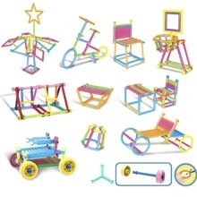Juguete De Alivio Del Estrés, Varita Mágica Con Características Inteligentes, Bloques De Ensamblaje Diy Con 100 Piezas/paquete Para Niños - Multicolor - Ver 2