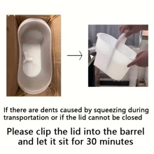 1pc 3.5l/5l Cold Water Bucket For Refrigerator, With Lemon Tree, Bubble Water Bottle, Iced Tea Kettle, Faucet Cold Water Jug Home Kitchen Appliances Accessories Gadgets Tools Christmas Kitchen Stuff Cooking Christmas - White - View 10