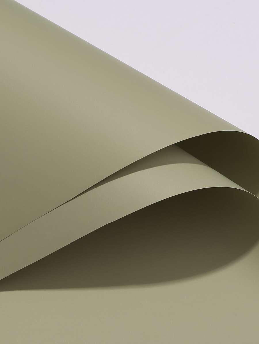 1 gói/20 tờ Giấy gói hoa chống thấm nước màu trơn, giấy hoàn thiện mờ sang trọng để gói hoa - Màu xanh Ô liu - Xem 1