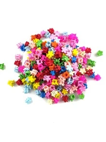 20 件女士 1.2 厘米可爱磨砂花装饰发夹，适合日常使用发夹爪夹发夹发夹发夹发夹，学校用品，大学