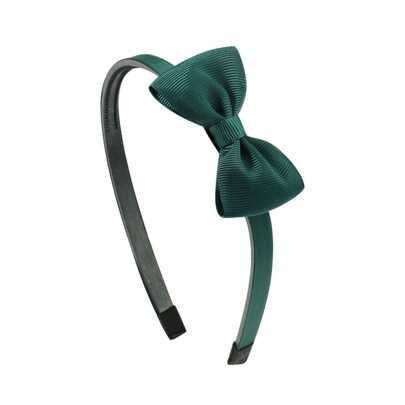 1pc Solid Color Hairband With Bowknots, Handmade Cute Princess Headband For Children Hair Accessory