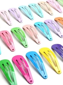 20pcs Women Random Color Casual Snap Clip For Hair Decoration For Back To School Y2k Hair Clips Claw Clips Hair Barrettes