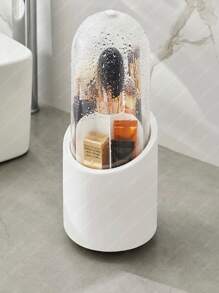 Organizador de Maquillaje para Brochas con Tapa En Forma de Capsula - Blanco - Ver 3