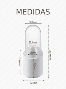 Organizador de Maquillaje para Brochas con Tapa En Forma de Capsula - Blanco - Ver 5