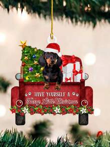 1 Miếng Giáng sinh Vật trang trí , Bằng phẳng Acrylic Lạp xưởng Chó Hình dạng Cây thông noel Đồ trang trí Đối với Ô tô/xe hơi , Ba lô Hoặc Nhà  Đồ trang trí - con chó quà tặng - Xem 9