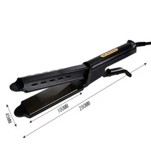 Plancha De Cabello De Cerámica Con Profesional Temperatura - Negro - Ver 4