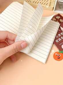 4pcs/Set Cartoon Astronaut & Little Frog Patterned Notebooks, Mini Pocket Memo Pads Stationery Gift (Random Style) - White - View 2