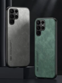 Letter Graphic Phone Case - Grey - View 3