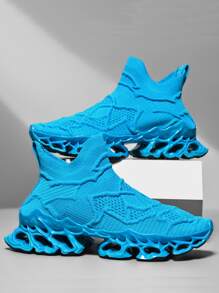 Giày thể thao nam lưới thoáng khí, giày thể thao Blade, giày Chunky tất, mùa hè - Màu xanh lam - Xem 5