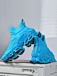 Giày thể thao nam lưới thoáng khí, giày thể thao Blade, giày Chunky tất, mùa hè - Màu xanh lam - Xem 4