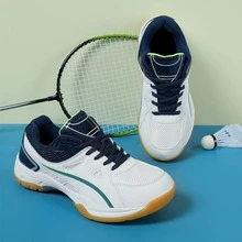 新款女子羽毛球鞋,專業排球和乒乓球鞋,透氣運動鞋,適用於比賽和訓練 - 墨綠色 - 查看 3