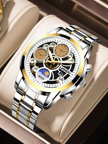 LIANDU LIANDU Đồng hồ điện tử nam - Bạc - Xem 1