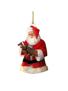 1 Miếng Giáng sinh Vật trang trí , Bằng phẳng Acrylic Lạp xưởng Chó Hình dạng Cây thông noel Đồ trang trí Đối với Ô tô/xe hơi , Ba lô Hoặc Nhà  Đồ trang trí - con chó quà tặng - Xem 4