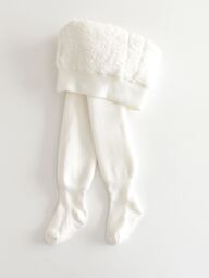 1pc Girls' Tight Pants Warm White/black Tights Baby Leggings