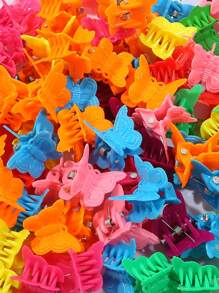 20pcs/Set Women's Colorful Butterfly Plastic Hair Accessories, Fashion Hair Clips For Daily & Romantic Dates, Cute Hair Pins & Mini Hair Claws Hair Styling Set, Dopamine Hair Jaw Clip Hair Clamps Hair Clutch Hair Clip, Hair Bows Elegant Claw Clip - Multicolor - View 7