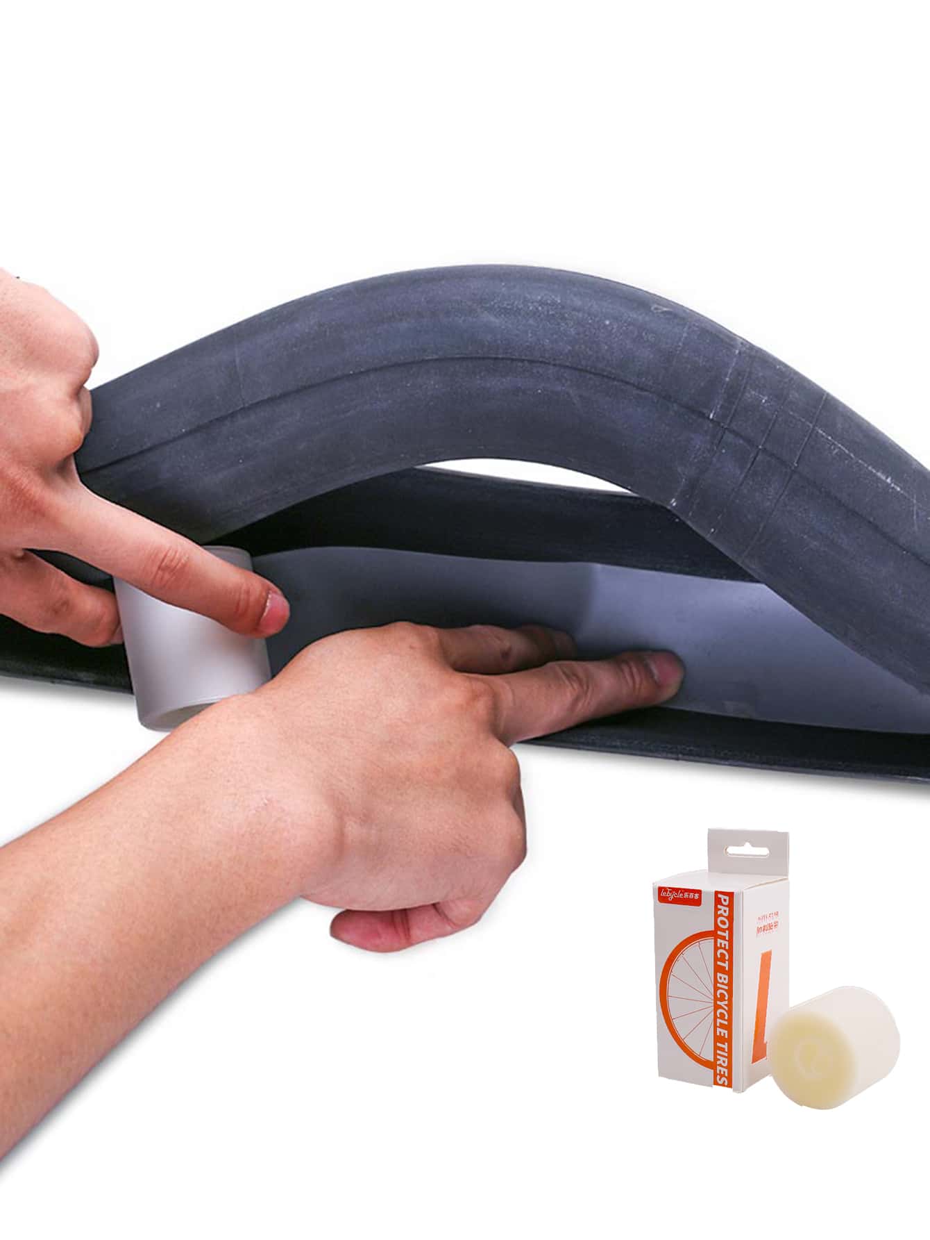 2入組防刺穿自行車輪胎襯墊,通用型號,適用於山地車、公路車、bmx自行車,14-26英寸輪徑尺寸