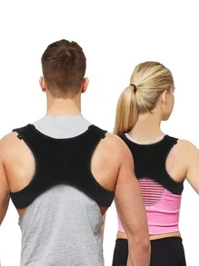 1件女款黑色透氣背帶束腹帶,適用於日常休閒穿著