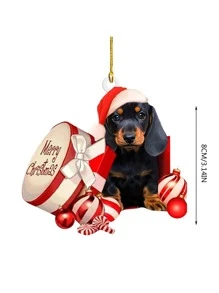 1 Miếng Giáng sinh Vật trang trí , Bằng phẳng Acrylic Lạp xưởng Chó Hình dạng Cây thông noel Đồ trang trí Đối với Ô tô/xe hơi , Ba lô Hoặc Nhà  Đồ trang trí - con chó quà tặng - Xem 3